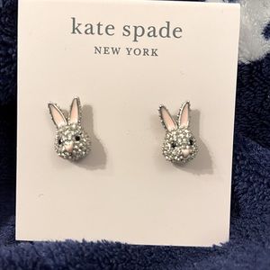 NWT Kate Spade Bunny 🐰 Rabbit Rhinestone Earrings